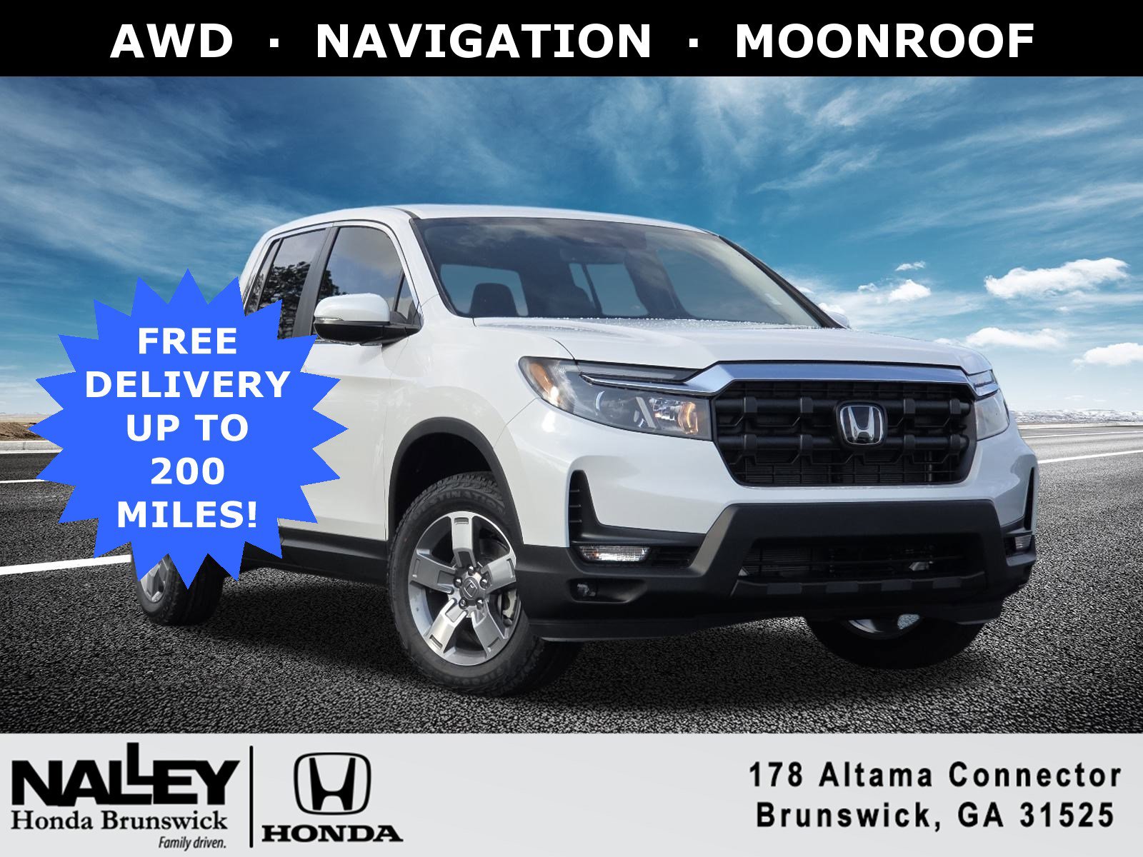 New 2026 Honda Ridgeline RTL