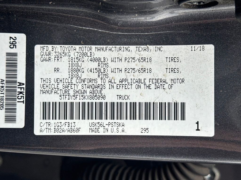 Used 2019 Toyota Tundra SR5 w/ TRD Off Road Package AWD/4WD image 56