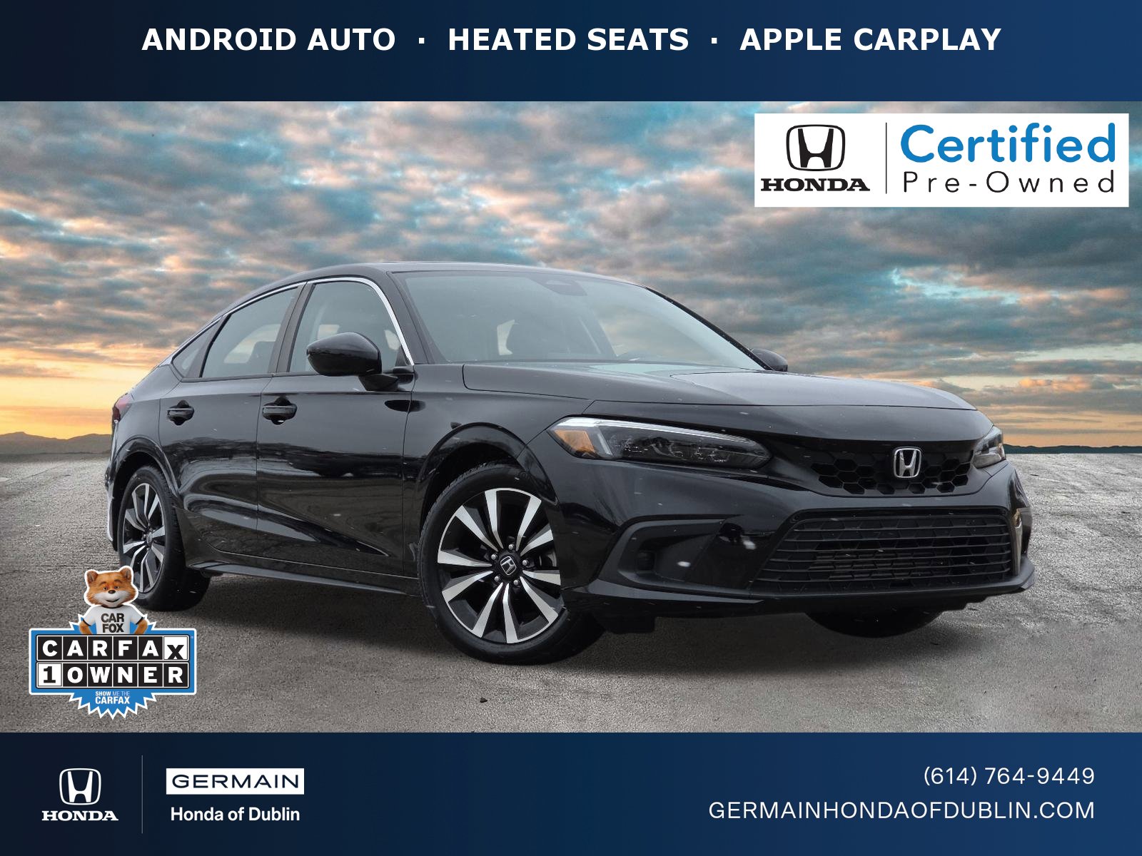 Certified 2023 Honda Civic EX-L