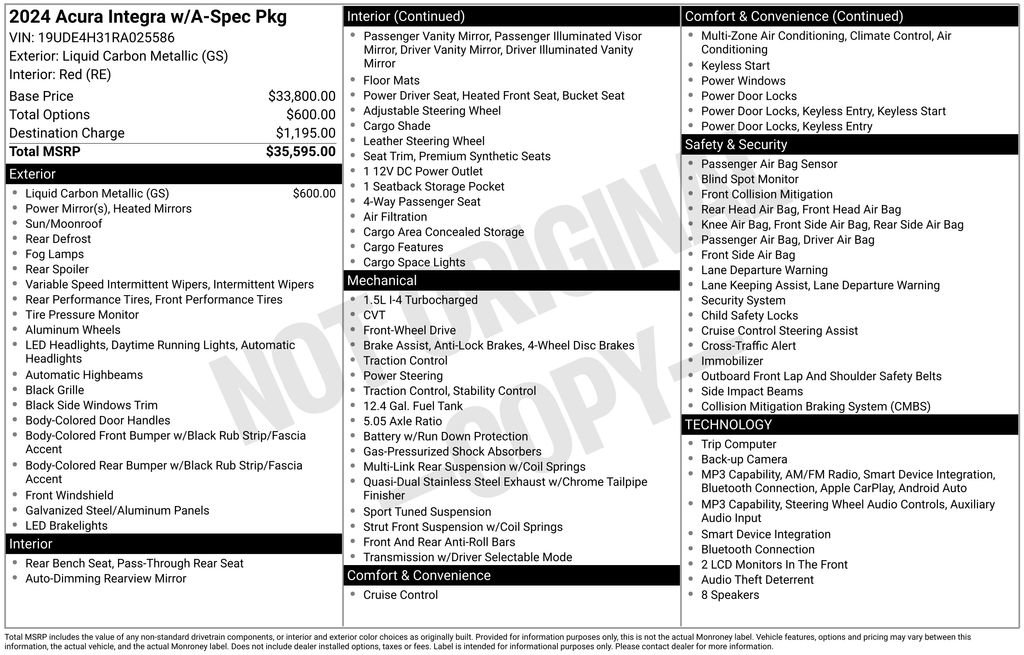 Used 2024 Acura Integra A-Spec FWD image 5