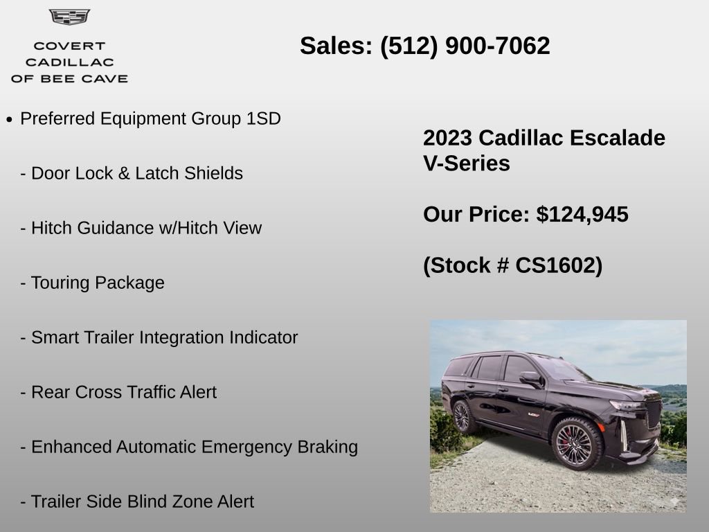 Used 2023 Cadillac Escalade V w/ Heavy-Duty Trailer Package image 18