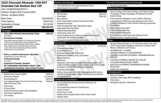 Used 2025 Chevrolet Silverado 1500 RST w/ LPO, Liner Protection Package AWD/4WD image 25
