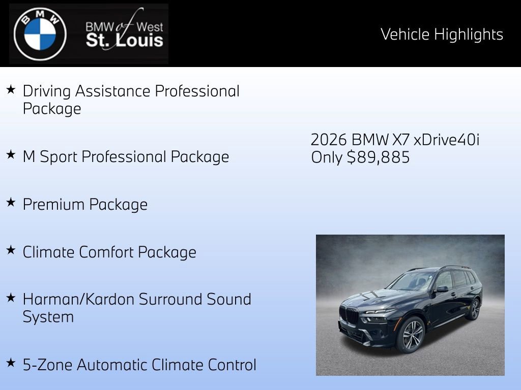 Certified 2026 BMW X7 xDrive40i w/ M Sport Package image 16