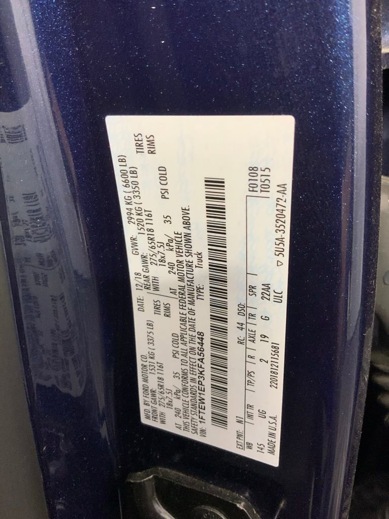 Used 2019 Ford F150 XLT w/ Equipment Group 302A Luxury AWD/4WD image 37