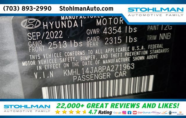 Used 2023 Hyundai Sonata SEL w/ Convenience Package FWD image 39