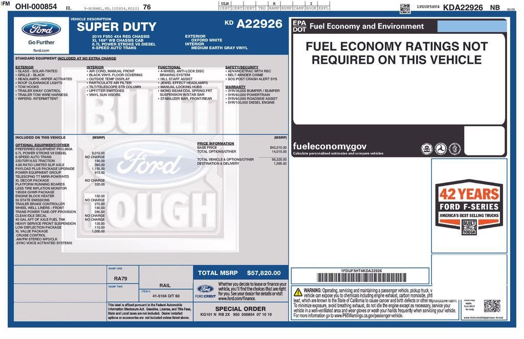 Used 2019 Ford F550 4x4 Regular Cab Super Duty image 28