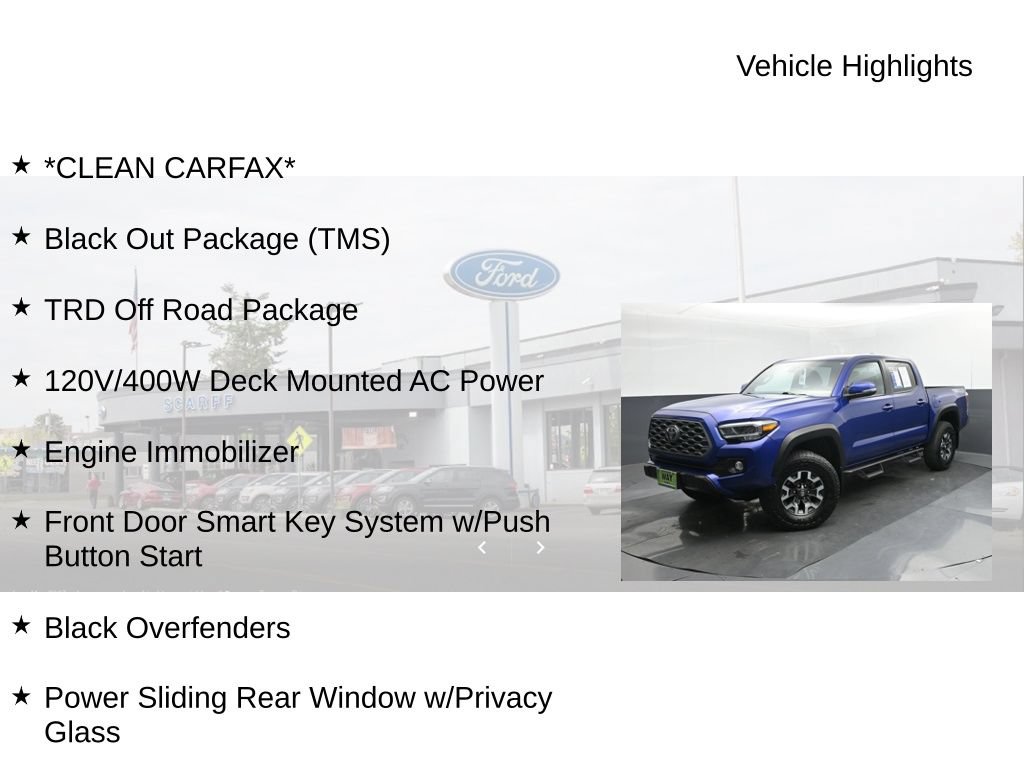 Used 2023 Toyota Tacoma TRD Off-Road w/ Black Out Package (TMS) AWD/4WD image 9