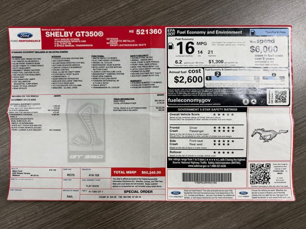 Used 2017 Ford Mustang Shelby GT350 image 32