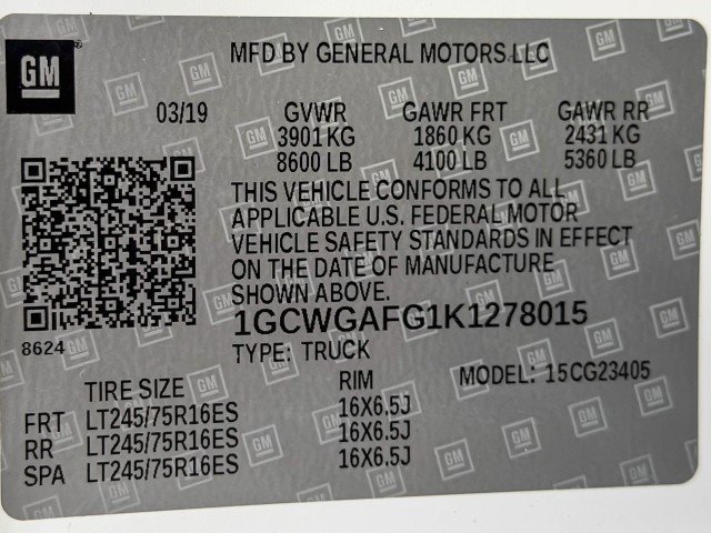 Used 2019 Chevrolet Express 2500 w/ Driver Convenience Package image 36