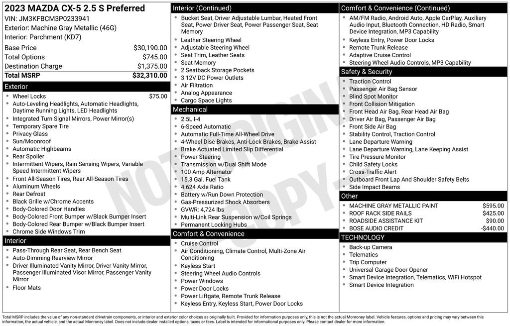 Certified 2023 MAZDA CX-5 AWD 2.5 S image 10
