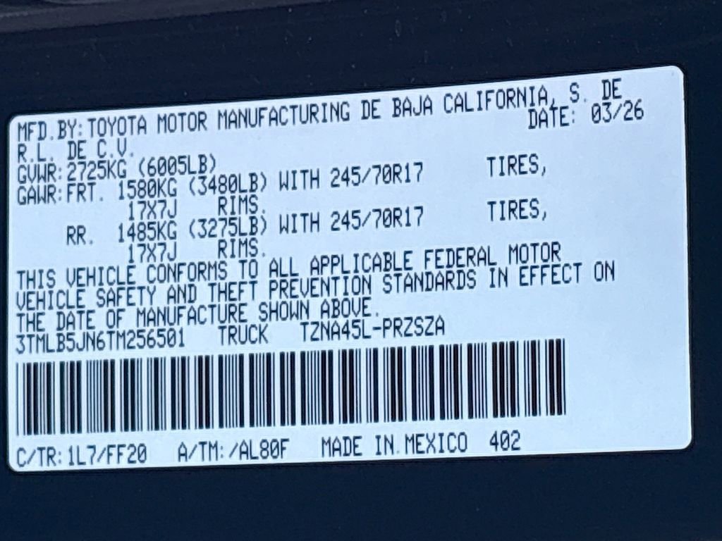 New 2026 Toyota Tacoma SR5 image 31