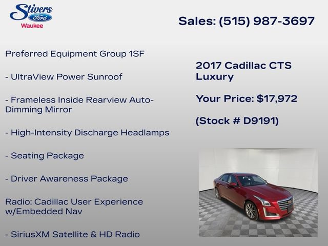 Used 2017 Cadillac CTS Luxury AWD/4WD image 8