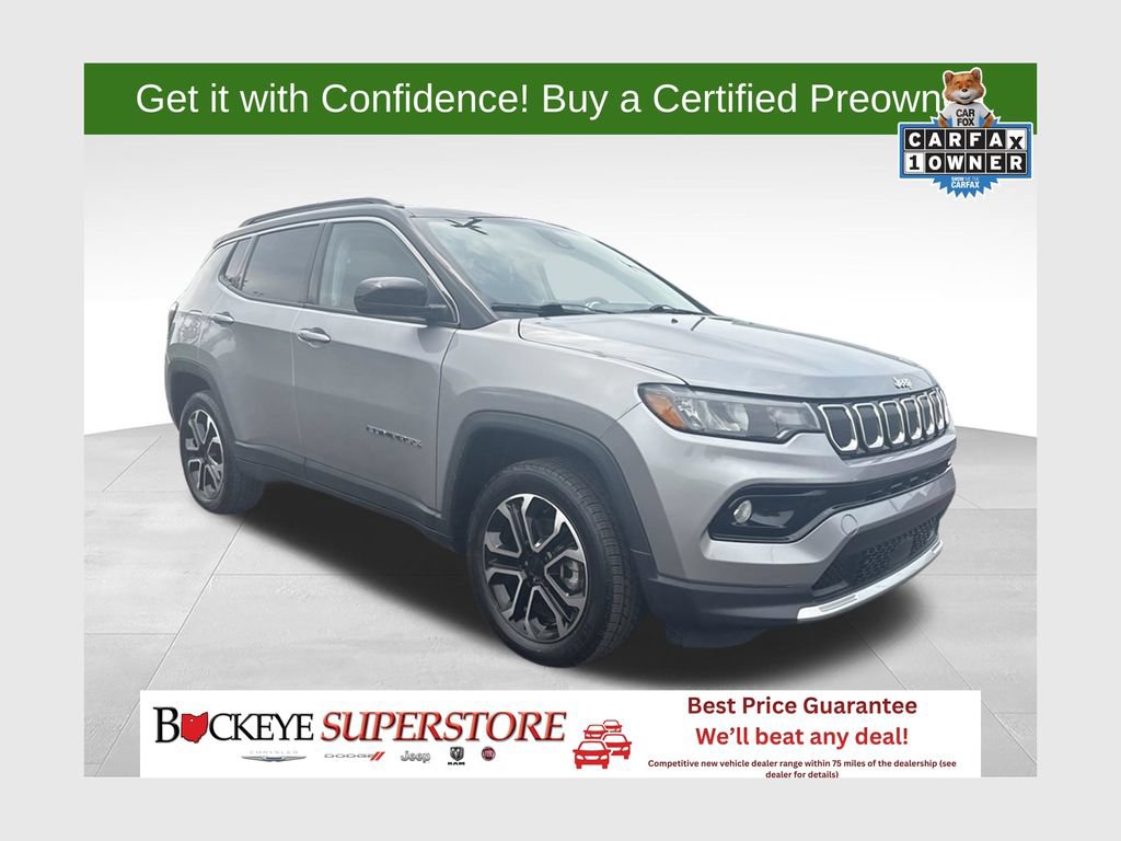 Certified 2022 Jeep Compass Limited w/ Sun and Sound Group