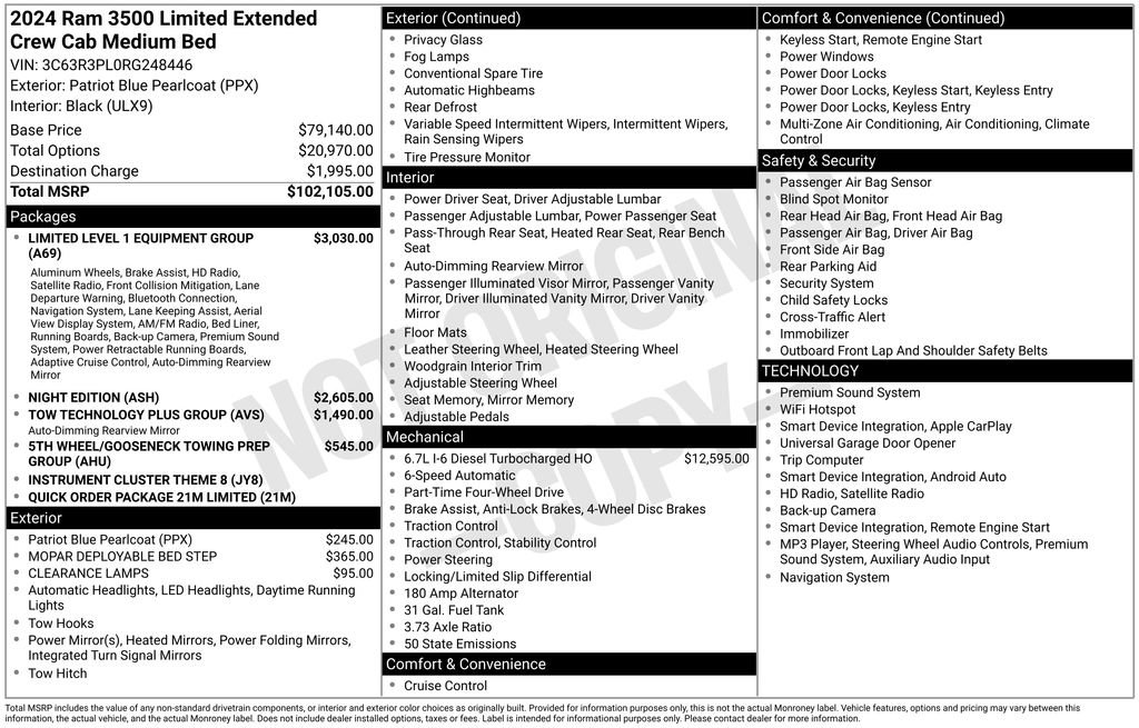Certified 2024 RAM 3500 Limited AWD/4WD image 32