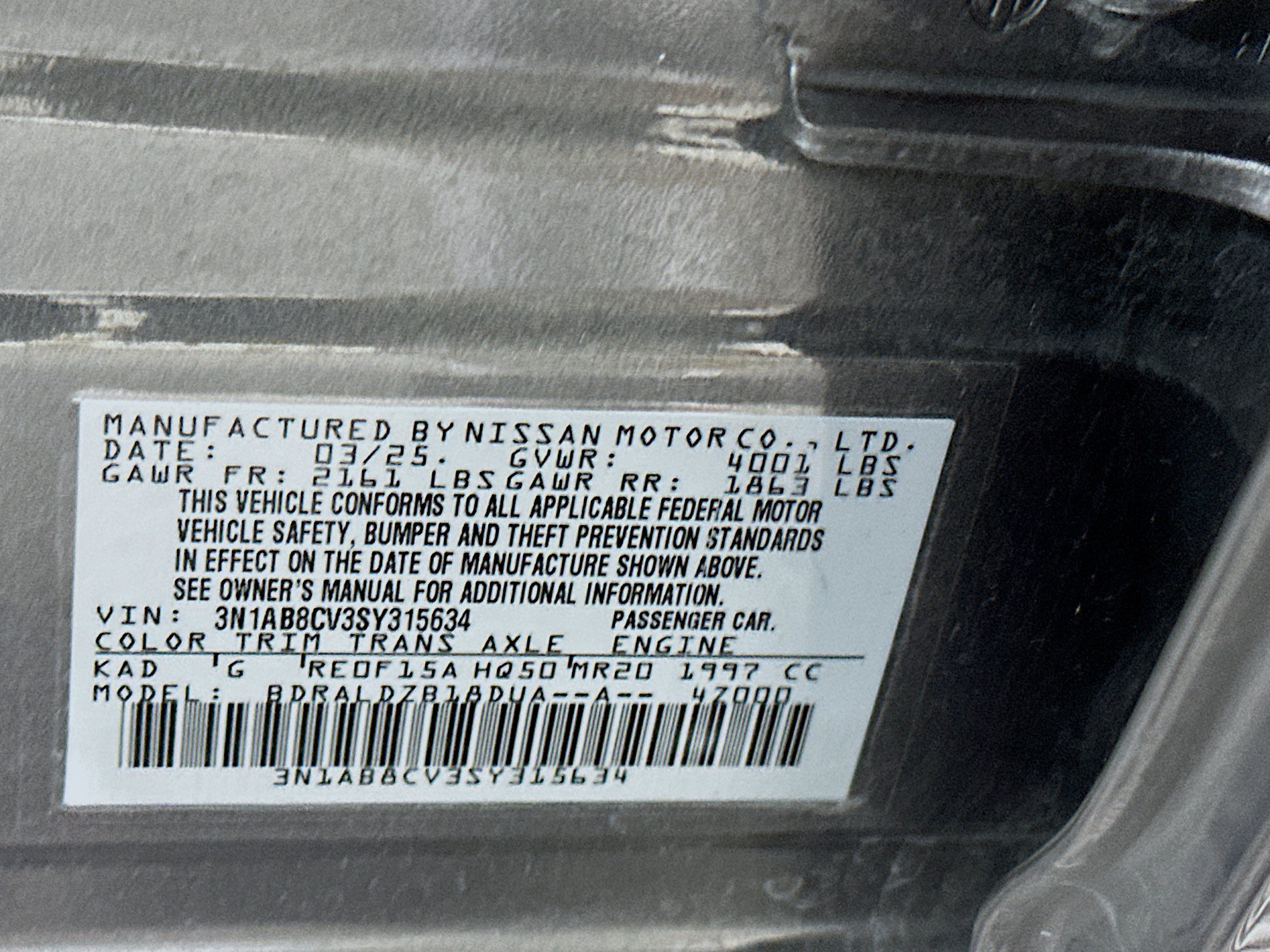 Used 2025 Nissan Sentra SV FWD image 12