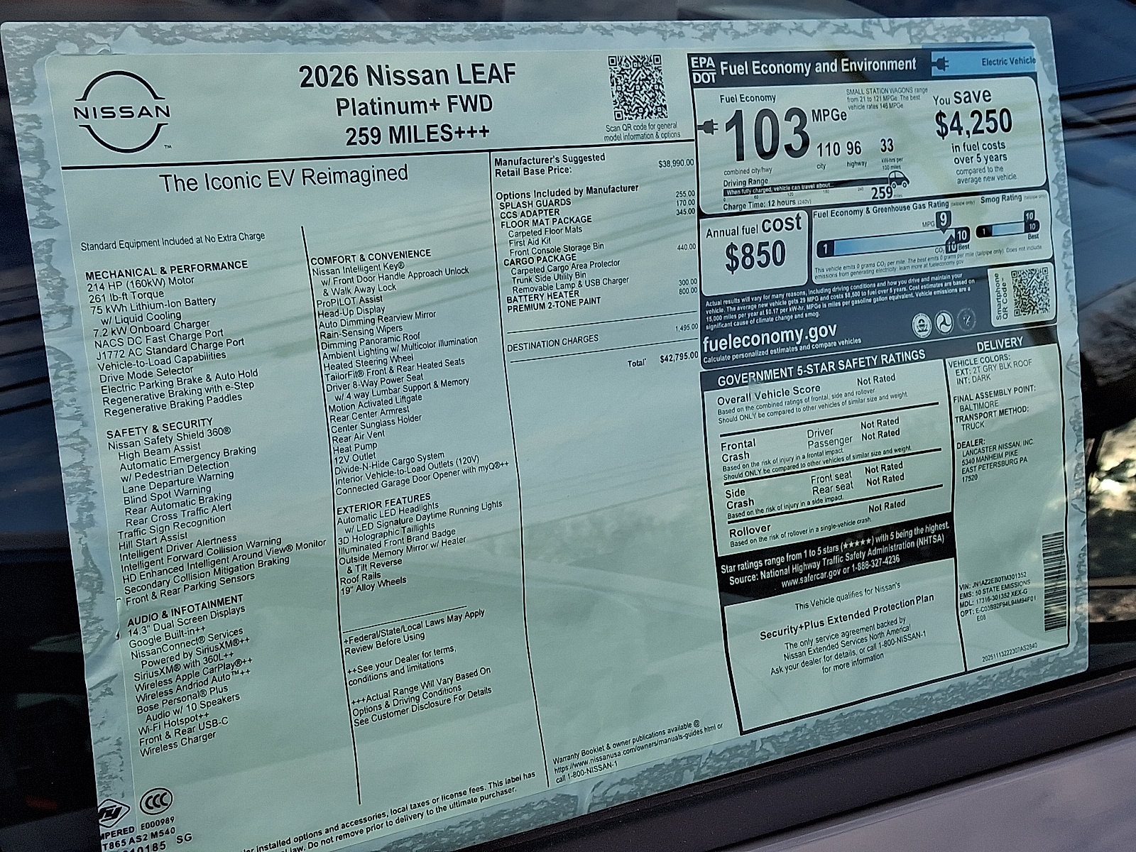 New 2026 Nissan Leaf Platinum+ image 6