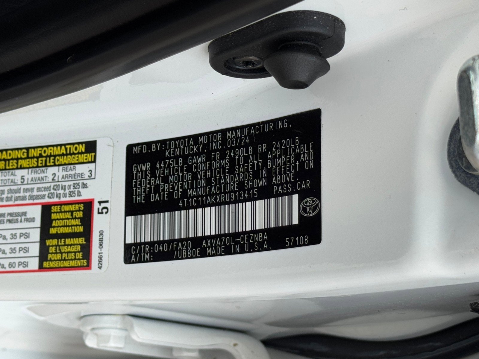 Used 2024 Toyota Camry LE image 40