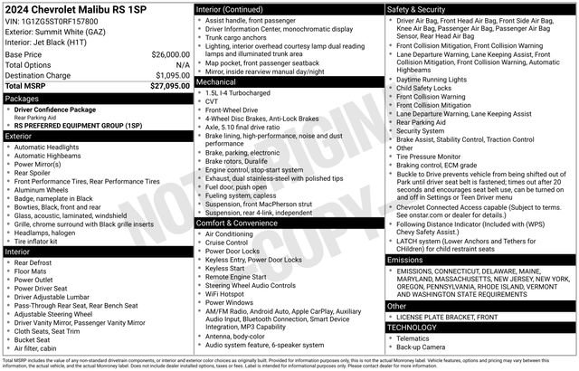 Used 2024 Chevrolet Malibu RS image 7