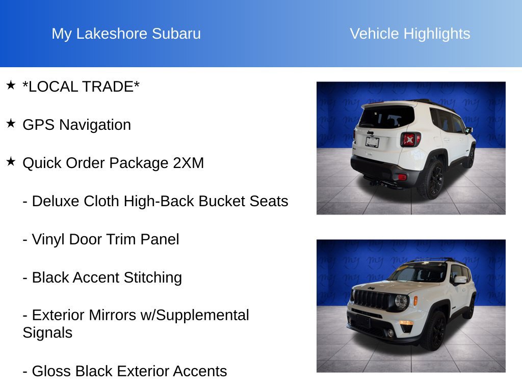 Used 2019 Jeep Renegade Altitude w/ UConnect 8.4 Nav Group AWD/4WD image 11