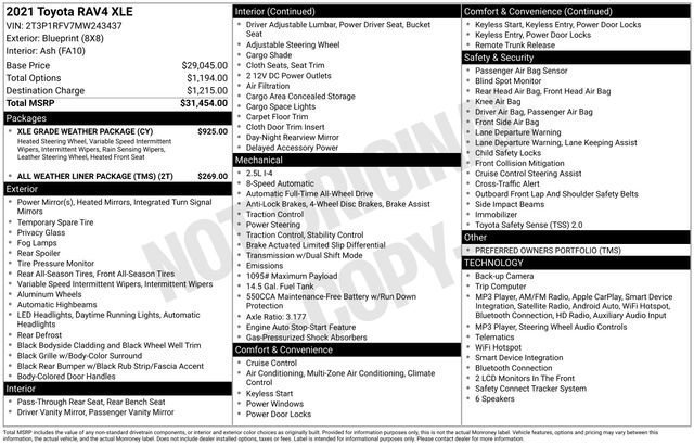 Used 2021 Toyota RAV4 XLE w/ XLE Grade Weather Package AWD/4WD image 31