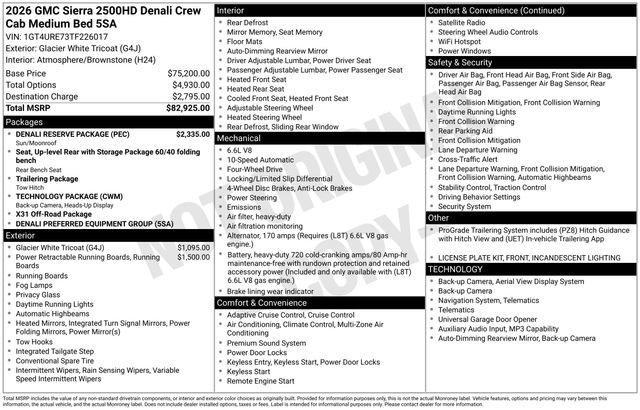 Certified 2026 GMC Sierra 2500 Denali w/ Denali Reserve Package AWD/4WD image 48