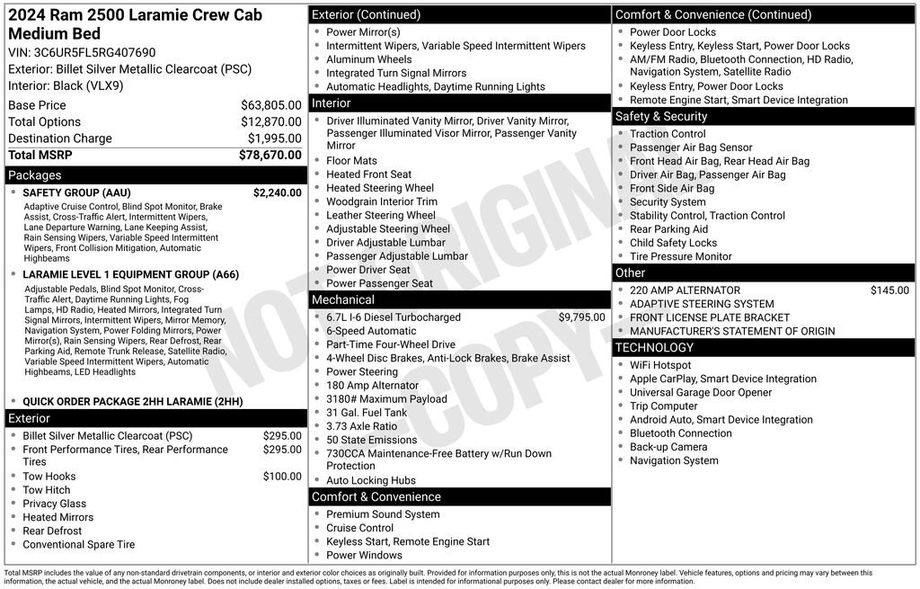 Used 2024 RAM 2500 Laramie w/ Safety Group AWD/4WD image 29
