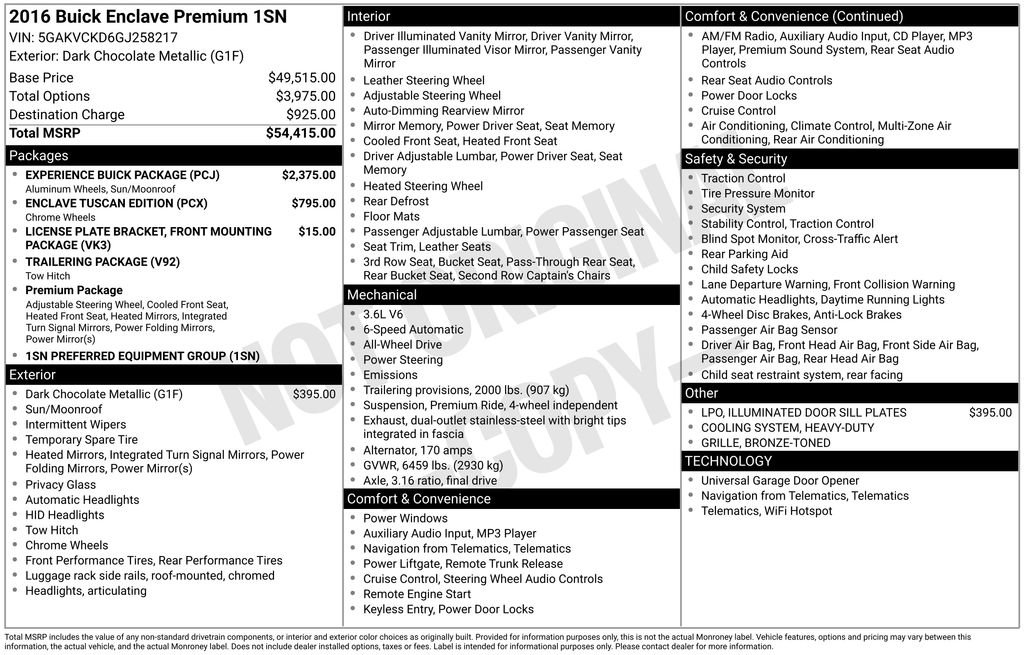 Used 2016 Buick Enclave Premium w/ Experience Buick Package image 24