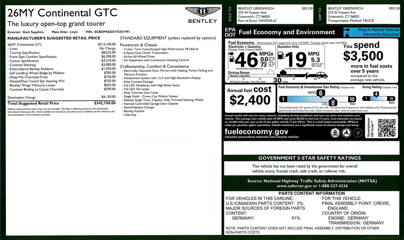 New 2026 Bentley Continental GTC AWD/4WD image 33
