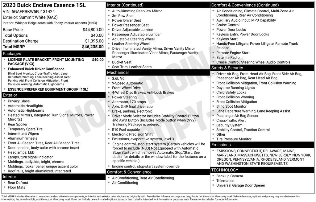 Certified 2023 Buick Enclave Essence image 13