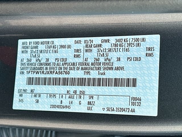 Used 2024 Ford F150 Raptor w/ Equipment Group 803A Raptor R AWD/4WD image 34