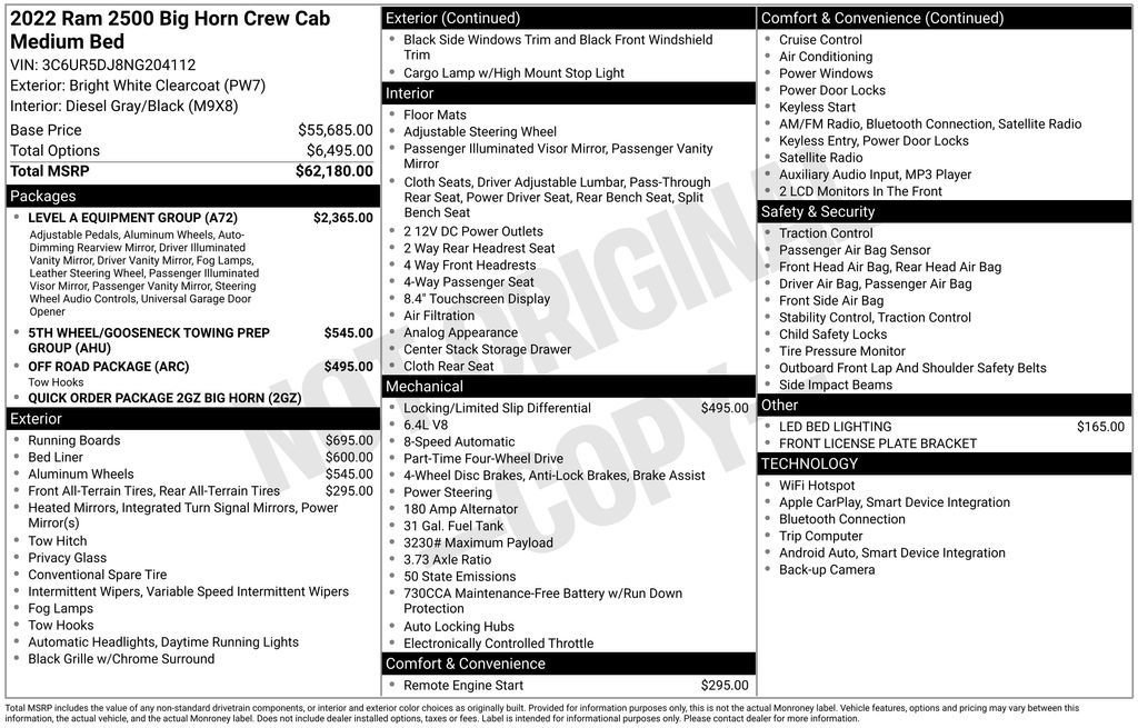 Used 2022 RAM 2500 Big Horn w/ Level A Equipment Group image 46