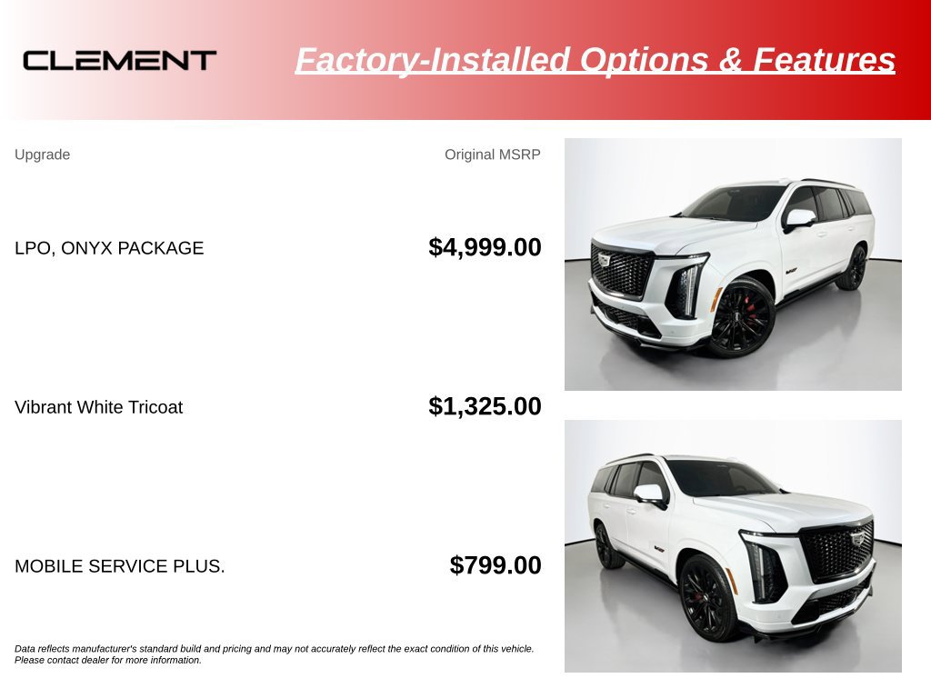 Used 2026 Cadillac Escalade V w/ LPO, ONYX Package AWD/4WD image 16