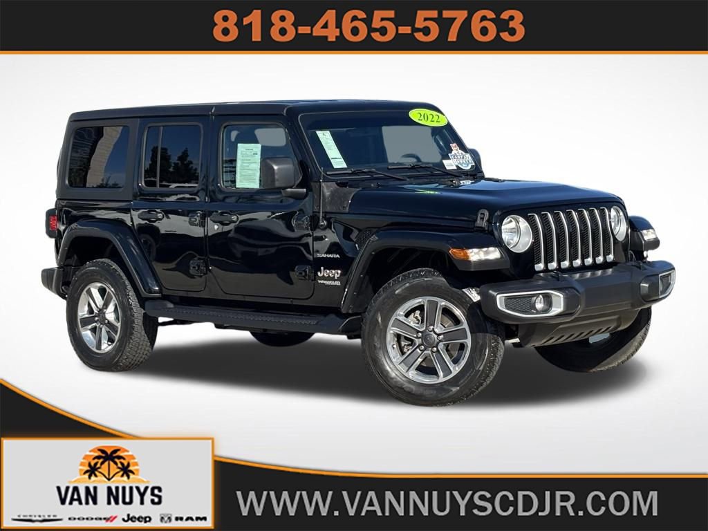 Used 2022 Jeep Wrangler Unlimited Sahara w/ Cold Weather Group image 1