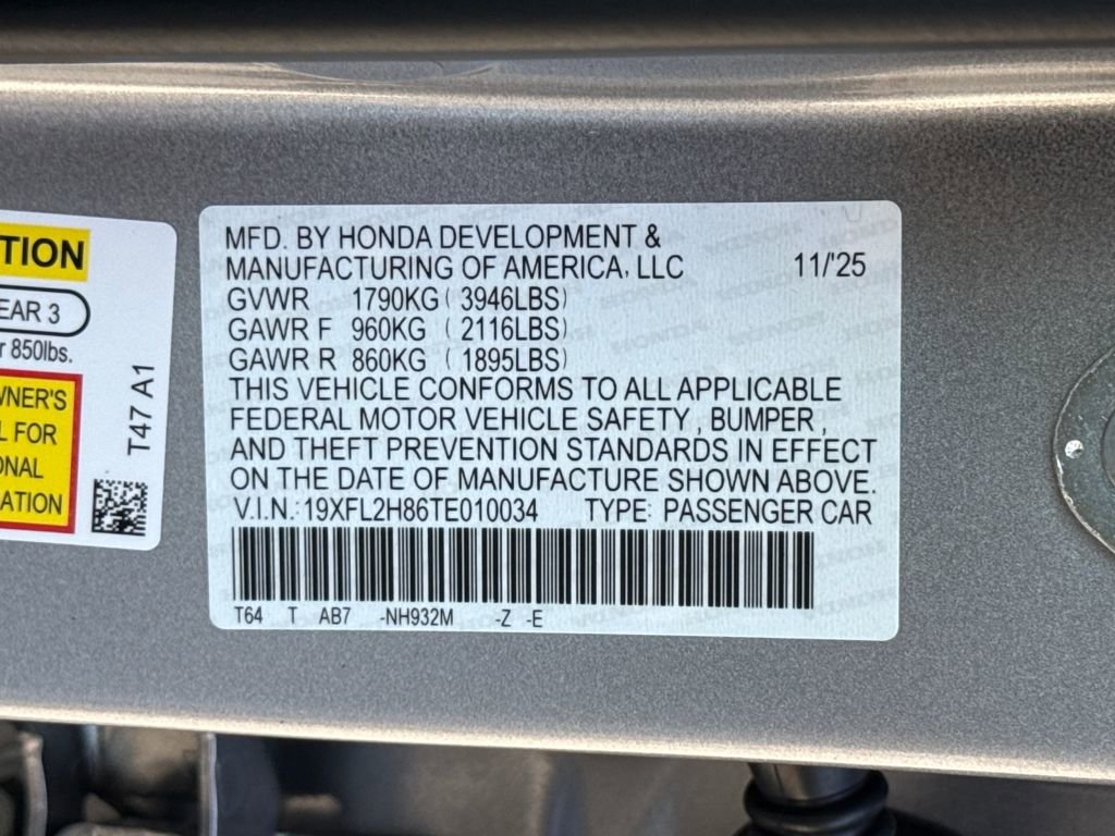 New 2026 Honda Civic Sport image 28