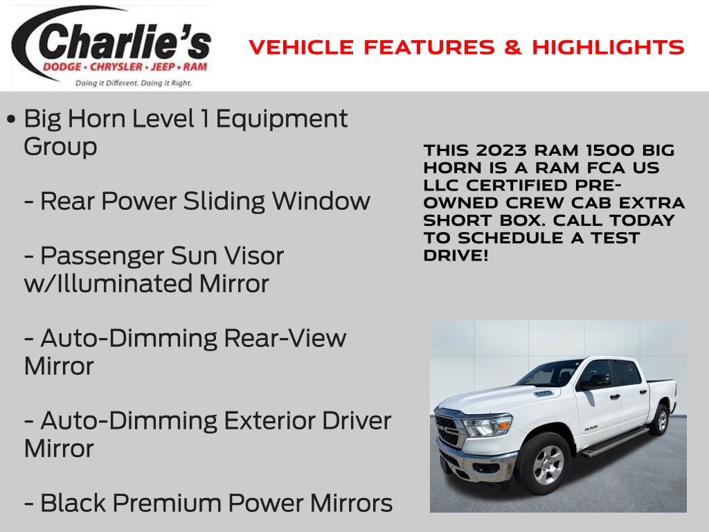 Certified 2023 RAM 1500 Big Horn image 13