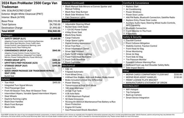 New 2024 RAM ProMaster 2500 w/ Safety Group image 4