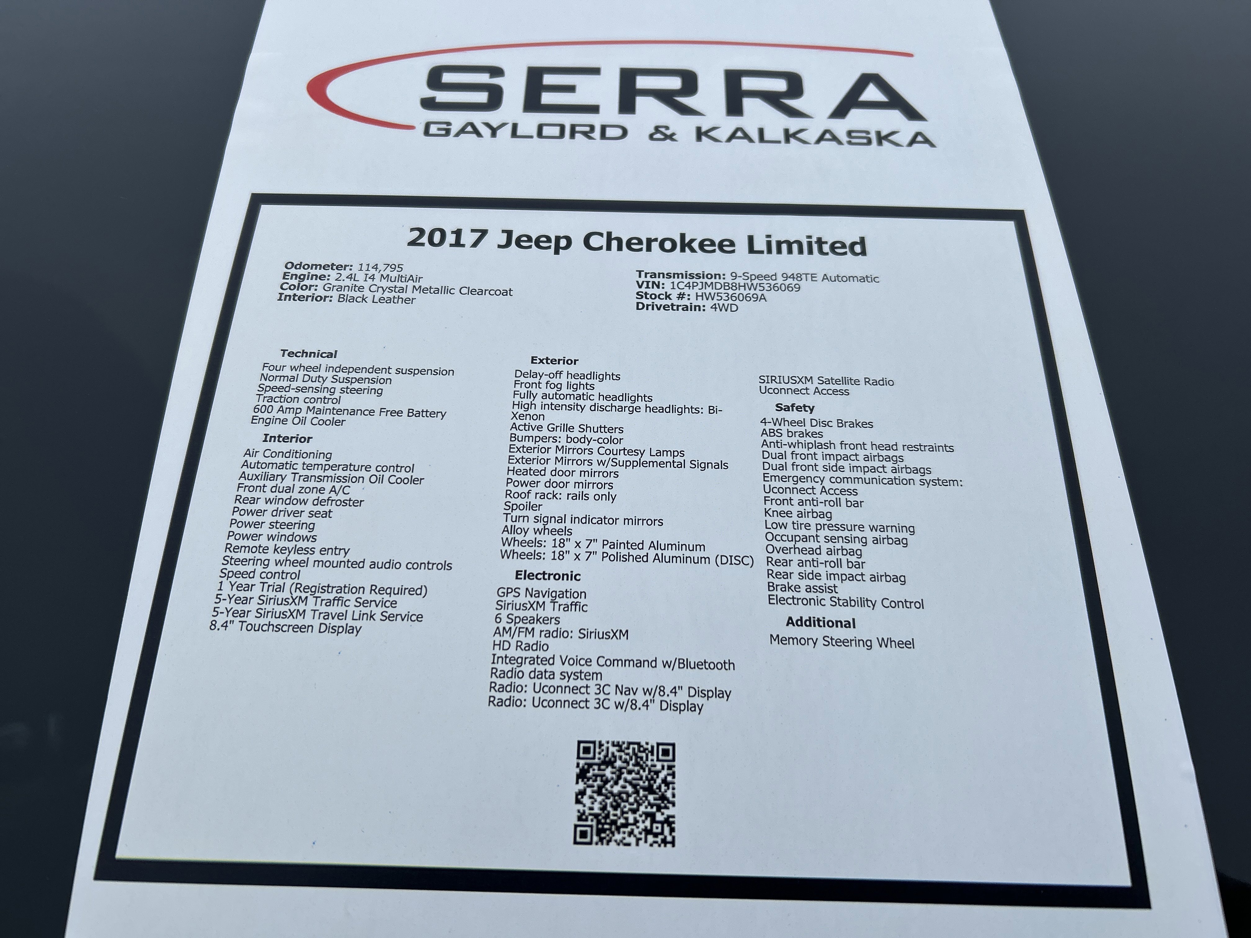 Used 2017 Jeep Cherokee Limited image 25