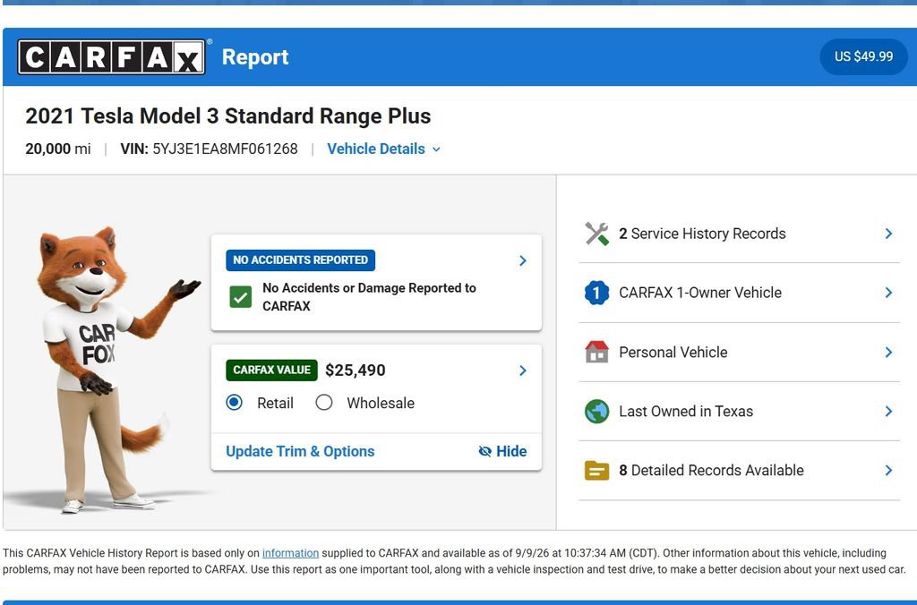 Used 2021 Tesla Model 3 Standard Range Plus RWD image 10