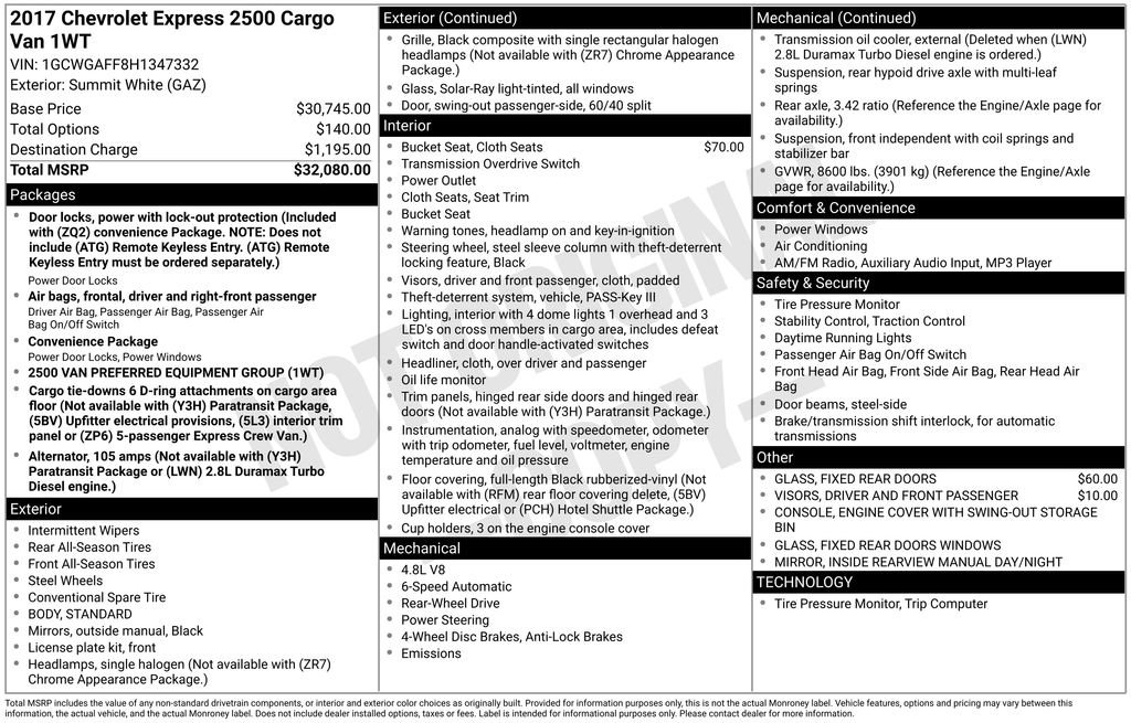 Used 2017 Chevrolet Express 2500 image 11