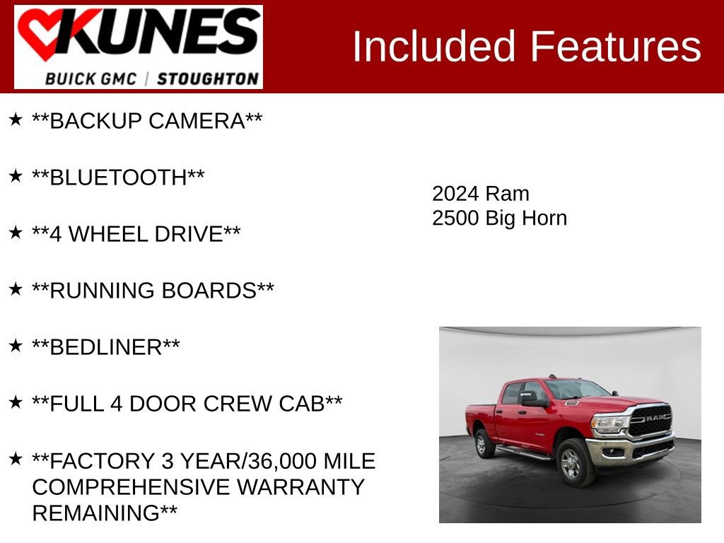 Used 2024 RAM 2500 Big Horn w/ Bed Utility Group AWD/4WD image 2