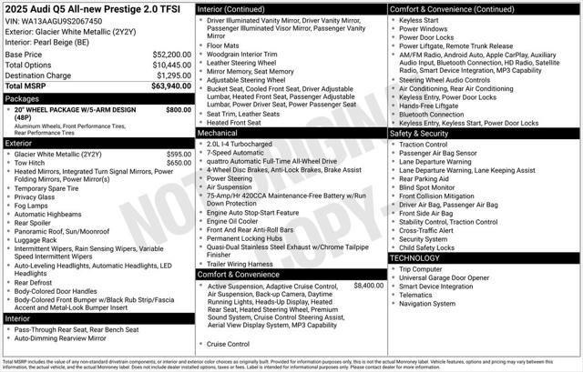 Certified 2025 Audi Q5 Prestige AWD/4WD image 41