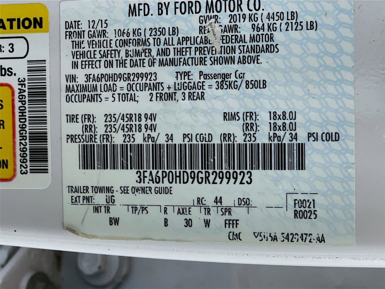 Used 2016 Ford Fusion SE w/ Equipment Group 202A FWD image 35