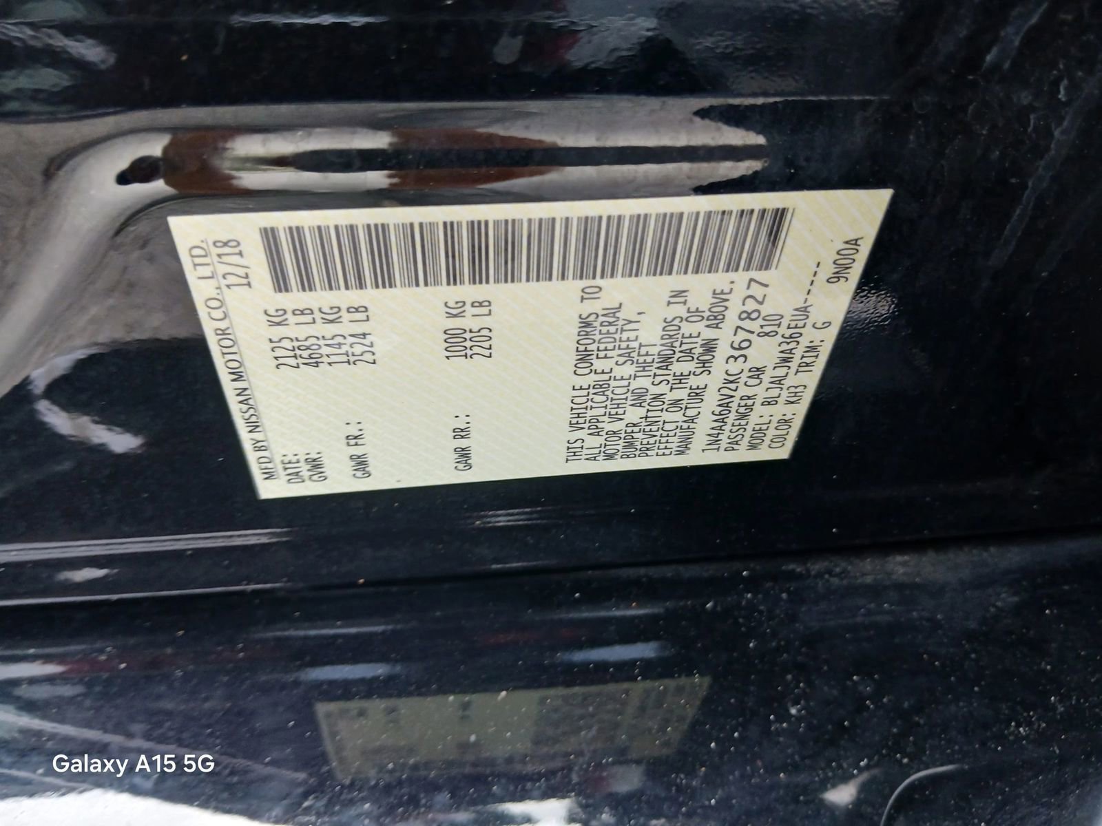 Used 2019 Nissan Maxima 3.5 SV w/ Floor Mat Group FWD image 10