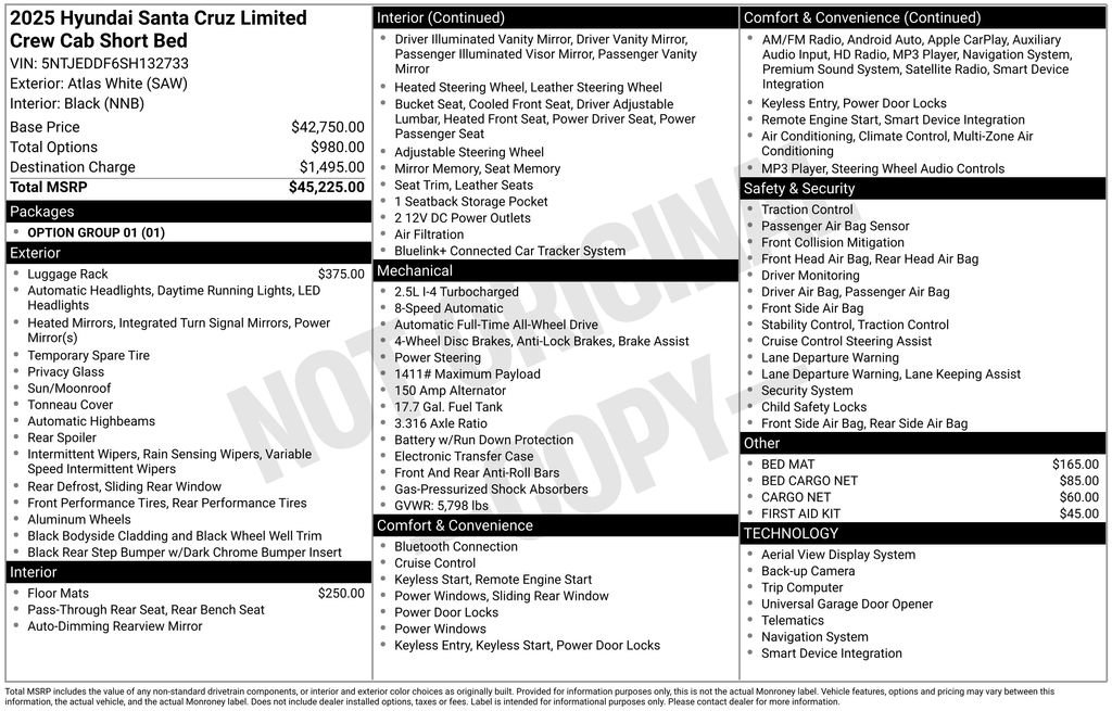 Used 2025 Hyundai Santa Cruz Limited image 2