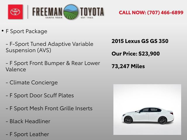 Used 2015 Lexus GS 350 w/ F Sport Package image 5
