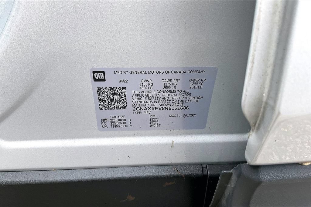 Used 2022 Chevrolet Equinox Premier AWD/4WD image 19