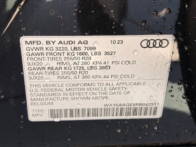 Used 2024 Audi Q8 e-tron Premium Plus w/ Premium Plus Package AWD/4WD image 26
