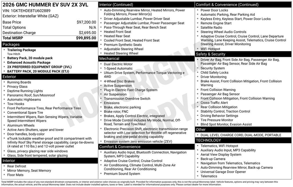 Used 2026 GMC Hummer EV SUV AWD/4WD image 33