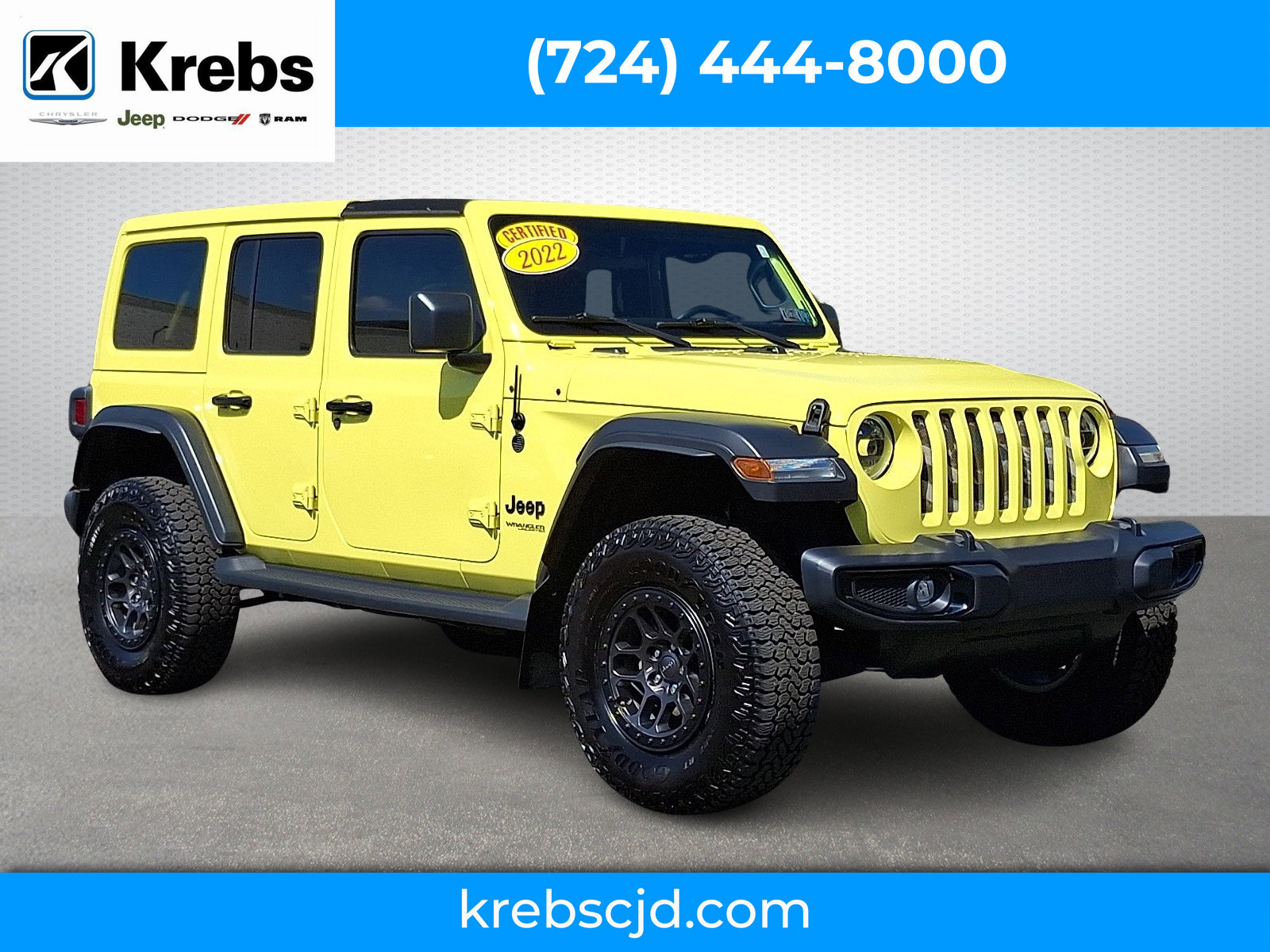 Certified 2022 Jeep Wrangler Unlimited Sport AWD/4WD image 1