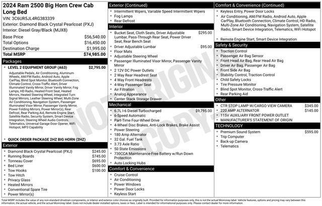 Used 2024 RAM 2500 Big Horn w/ Level 2 Equipment Group image 10